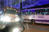 Police book driver for causing damage to traffic tubular cones